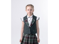 Жилет с воротом до пояса для девочки