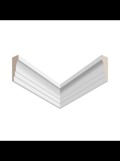 Потолочный карниз Ultrawood CR0027, из ЛДФ-декора, под покраску, 2.44 м.