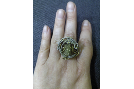 кольцо с пиритом