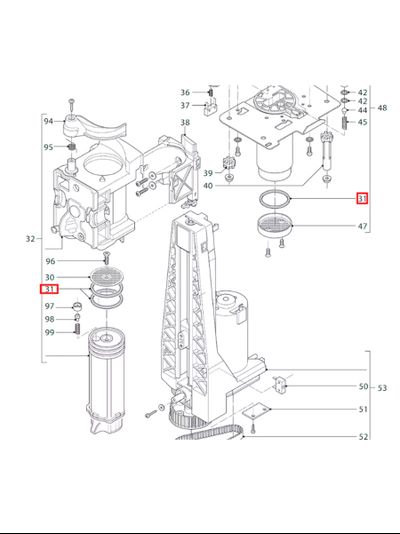 Уплотнитель O-Ring заварочного узла кофемашины DeLonghi
