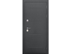 Дверь входная 11 см Изотерма Царга Серебро/ Астана Милки черная лакобель