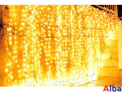 Занавес 2*6 м, ЖЕЛТЫЙ, IP65 постоянное свечение