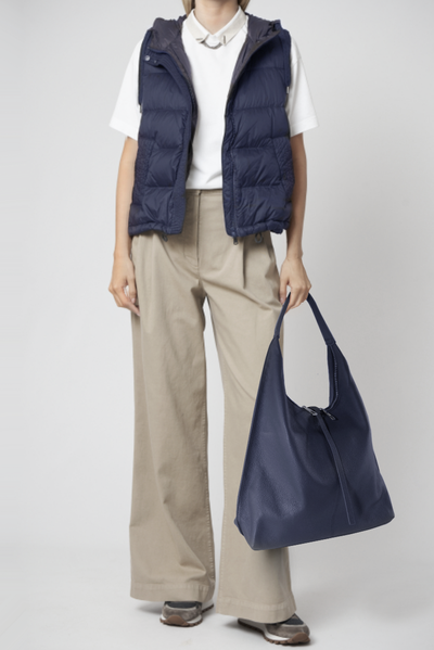 (АРТИКУЛ: 9835/1/4) СУМКА ЖЕНСКАЯ БОЛЬШАЯ, НАТУРАЛЬНАЯ КОЖА, ТЕМНО-СИНЯЯ, РУЧКА ЧЕРЕЗ ПЛЕЧО