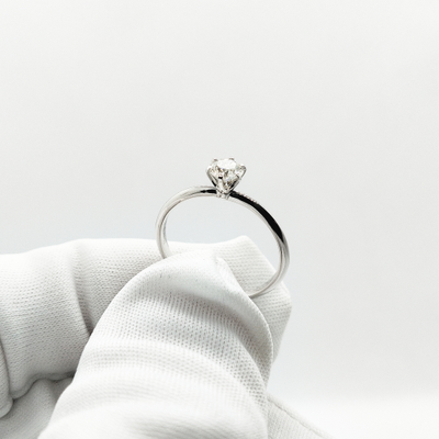 Помолвочное кольцо в стиле Тиффани (с бриллиантом 0,40 карата)