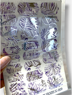 Пленки с фольгой для ногтей 9,5*13,5 см SG-009