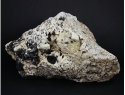 Морион (черный хрусталь), дымчатый кварц, альбит,  Казахстан (170*100*95 мм, 1859 г) №17959