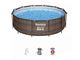 Bestway 56709 BW Каркасный бассейн Steel Pro Max 366х100см &quot;Ротанг&quot; 9150л, фил.-насос 2006л/ч, лестница