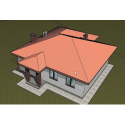 Одноэтажный дом с тремя спальнями 92м² (S35)