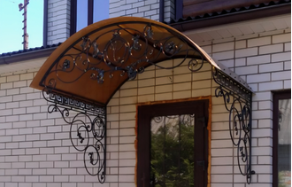 Козырек кованый фото - Арт 03