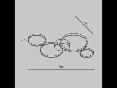 Потолочный светильник Olympia, MOD448CL-L35WK