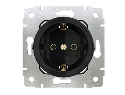 Ретро розетка электрическая черная (Лахта)