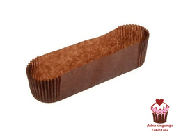 Капсулы бумажные для эклеров Коричневые, 24 шт 13,6х3,4 см
