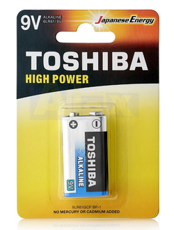 Батарейка солевая Toshiba 6LR61/1BL 1 штука