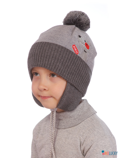Шапка 18101-09, цвет, серый, темно-серый р. 52-54