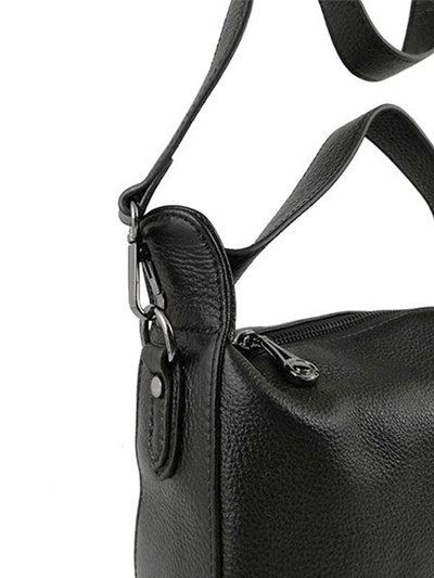 (АРТИКУЛ: 7782/1/22) СУМКА ЖЕНСКАЯ НЕБОЛЬШАЯ, НАТУРАЛЬНАЯ КОЖА, ЧЕРНАЯ, РЕМЕНЬ ЧЕРЕЗ ПЛЕЧО