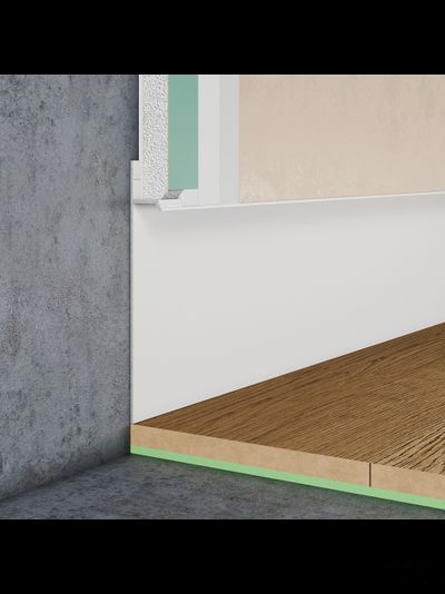 Плинтус скрытого монтажа Pro Design 323 Белый Муар