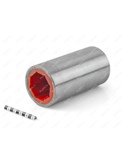 Втулка Гудрича (подшипник полимерно-металлический судовой), аналог ГОСТ 7199-77 Полиуретан 39-01-035 (PU54/K72/темно-оранжевый)