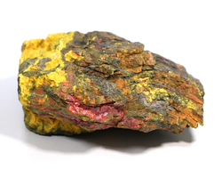 Аурипигмент, Реальгар на породе, крупный коллекционный образец, Грузия (140*135*60 мм, 1566 г) №19898