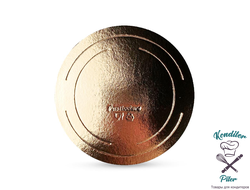 Подложка усиленная золото/жемчуг круг d=160 мм (3,2 мм)