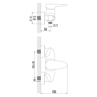 Смеситель для душа Status LM4403C