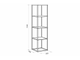 Стеллаж  Куб 4 (400х400х1550)  / Куб 2 (400х400х780) черный муар/дуб сонома