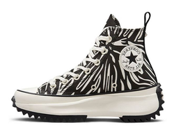 Кеды Converse Run Star Hike Zebra черно-белые высокие