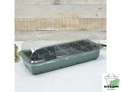 Парник мини для рассады 12 ячеек 40см (зеленый)