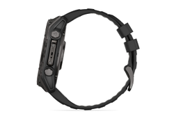 Умные часы Garmin Fenix 8 - 43 мм, AMOLED Sapphire, титановый угольно-черный DLC, пепельно-серый ремешок (010-02903-21)