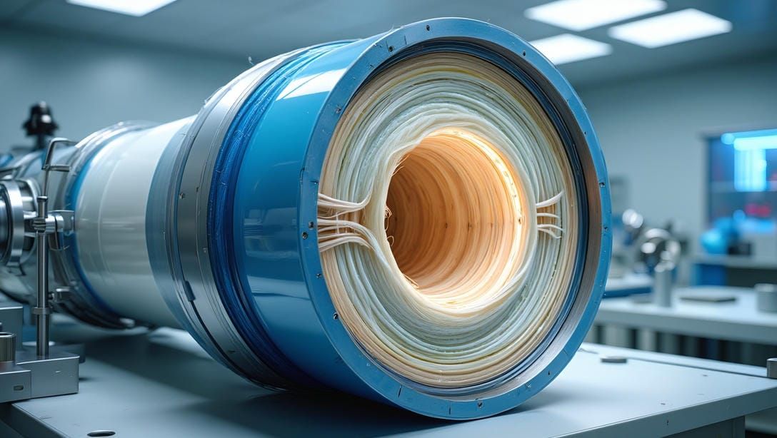 Стуктура композитного материала и стеклопластиковый цоколь опор освещения