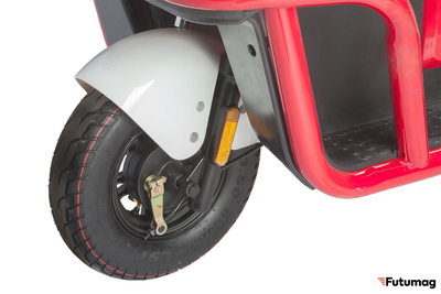 Электротрицикл Wanshida DOUHAO 60V 800Вт черно-бело-красный