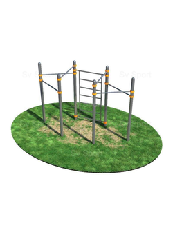 Спортивный комплекс Sv Sport Workout шведская стенка с шестью турниками ВОРК38