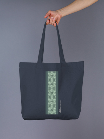 Темно-серый эко-шоппер с авторским принтом "Лондонский туман"