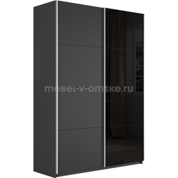 ЕН008 Шкаф-купе "Прайм-2" черное стекло. Размер: 1200х2300х570.