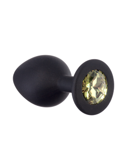 АНАЛЬНАЯ ПРОБКА EMOTIONS CUTIE MEDIUM BLACK GOLDEN CRYSTAL
