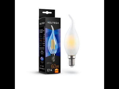 Светодиодная лампа Crystal Candle wind matt 6W 2800K E14 360°, 7025