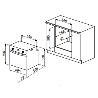 Газовый духовой шкаф Korting OGG 741 CRB