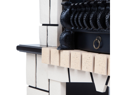 Угловой камин электрический Stone AO с очагом Majestic