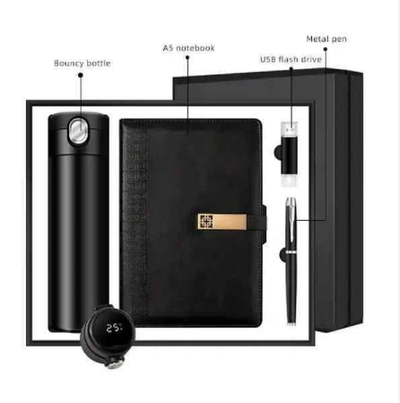 Подарочный бизнес набор: термос, ежедневник, флеш-накопитель USB, ручка