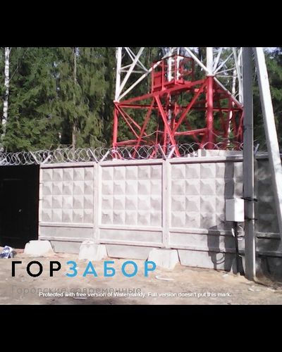 Железобетонный забор ПО-2 без фартука