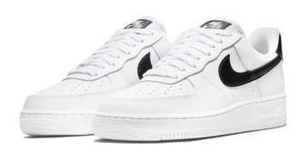 Nike Air Force 1 07 Low Black White сбоку