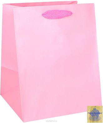 Пакет ламинированный  розовый, 25*20*19 см