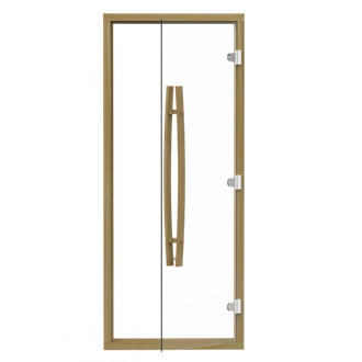 SAWO Дверь 7/19, прозрачная, кедр, изогнутая ручка, 741-4SCD-1 купить в Алуште