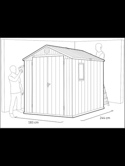 Сарай "Дарвин 6х8" (размеры 183 х 244 см), коричневый