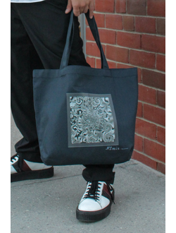 Шоппер из темно-серой саржи "Магия"