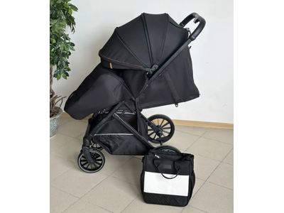 Детская коляска Luxmom H2 Черный (перекидная ручка)