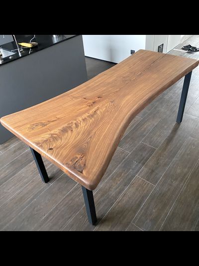 кухонный стол из слэба карагача