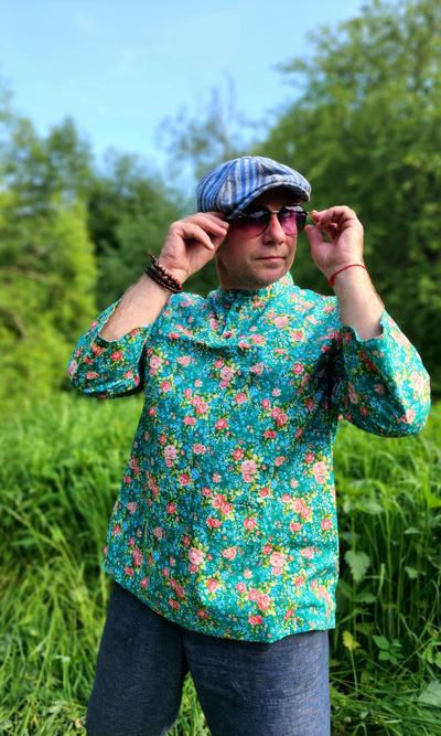 Русская рубашка "Сорочица"  мужская, с розами