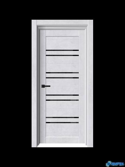 Дверь царговая экошпон X21 Бетон снежный купить в Челябинске | КВИРТЕК