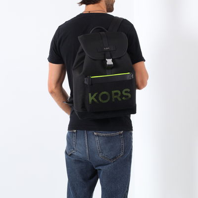 Мужской рюкзак Майкл Корс сетчатый с логотипом черный
