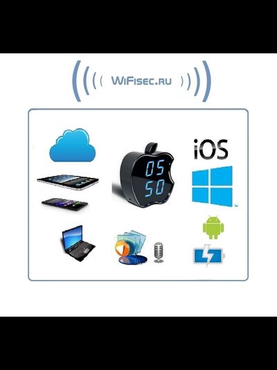 IP видеоняня WiFi (Часы настольные, яблоко)  с аккумулятором с DVR, HD